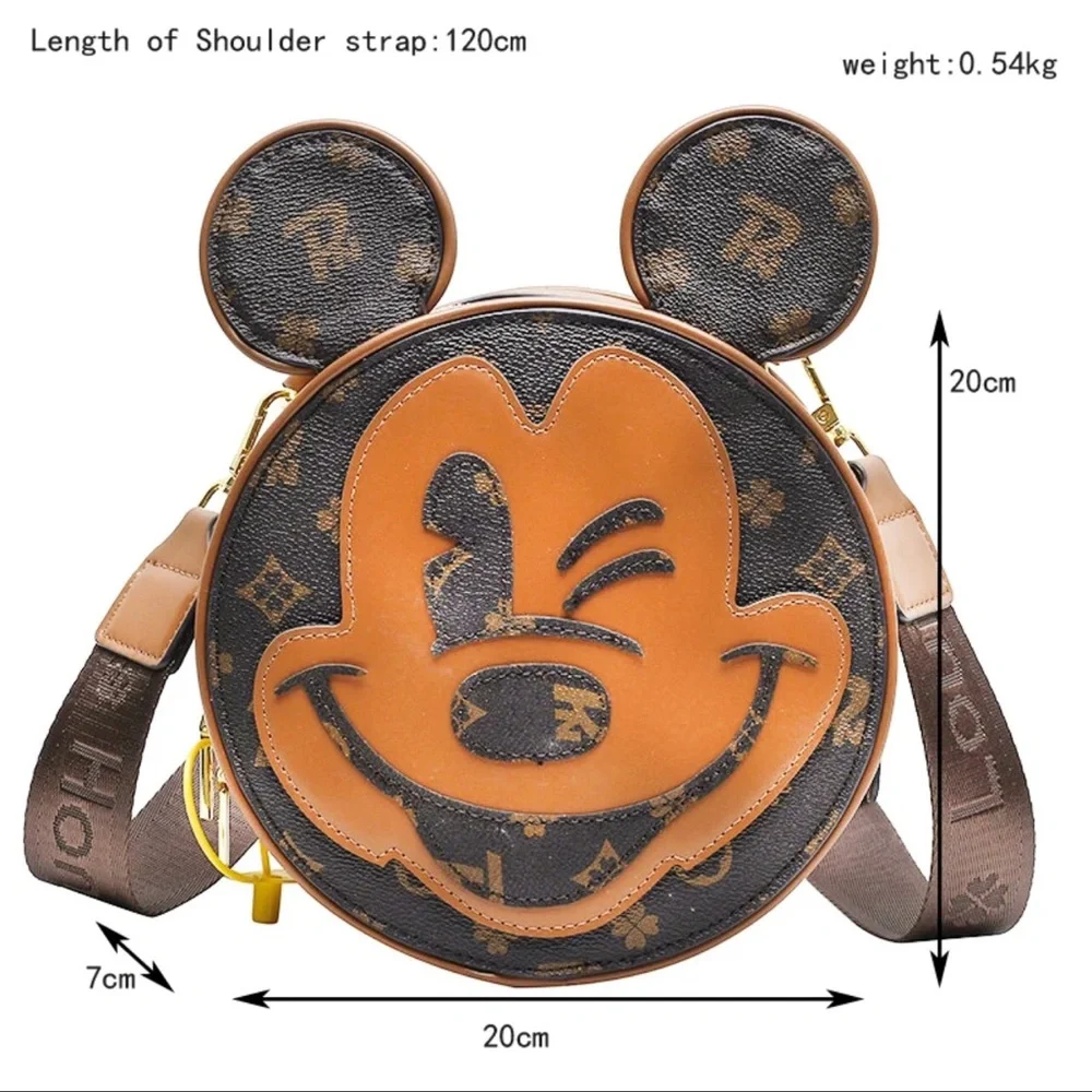 ✨$450✨ WATER PROOF MICKEY MOUSE ZIPPER CROSSBODY BAG Disney land - Picture 4 of 14